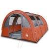 vidaXL Camping Tent Tunnel 4-Person Orange Waterproof