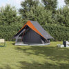 vidaXL Tents with Roof Grey and orange 220 x 233 x 184 cm Polyester