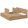 vidaXL Storage Bed Frame Artisan Oak 200 x 200 cm Engineered Wood