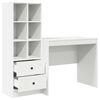 vidaXL Desk with Drawer 2 pcs White