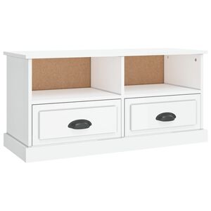 vidaXL TV Cabinet High Gloss White 93x35,5x45 cm Engineered Wood