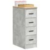 vidaXL Garage Storage Cabinet Concrete Grey 30x51x85 cm Solid Wood Pine