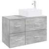 vidaXL Bathroom Furniture Set 2 pcs Concrete Grey Engineered Wood