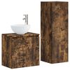 vidaXL Bathroom Furniture Set 2 pcs Smoked Oak 33 x 34.5 x 100 cm