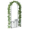 vidaXL Garden Arch with Lock Black 102 x 50 x 218 cm
