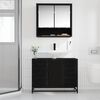 vidaXL Bathroom Furniture Set 2 pcs Black Oak Engineered Wood