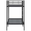vidaXL Bunk Bed without Mattress Black 90x190 cm Single Steel