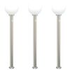 vidaXL Bollard Lights with Sensor 3 pcs 120 cm Stainless Steel IP44