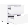 vidaXL Bedside Cabinet VISNES White 45x40x50 cm Engineered Wood