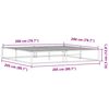 vidaXL Bed Frame without Mattress White 200x200 cm Metal