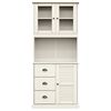 vidaXL Highboard VIGO White 78x40x175 cm Solid Wood Pine