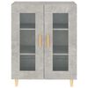 vidaXL Sideboard Concrete Grey 69.5x34x90 cm Engineered Wood