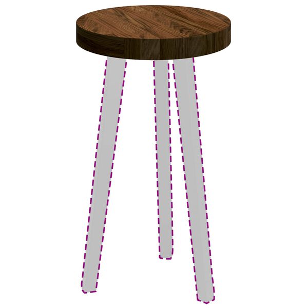 vidaXL Table Top Light brown Ø 30 x 4 cm Solid oak wood