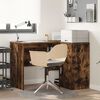 vidaXL Corner Desk with Drawer Smoked Oak 102 x 88 x 75 cm