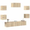 vidaXL 7 Piece TV Cabinet Set Sonoma Oak Engineered Wood