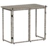 vidaXL Folding Garden Table Grey 90x51x75 cm Poly Rattan