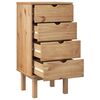 vidaXL Drawer Cabinet OTTA 45x39x90cm Solid Wood Pine