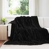 vidaXL Throw Blanket Black 270 x 240 cm Fleece