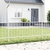 vidaXL Garden Fence 4 pcs White 170 x 140 cm Powder-Coated Steel