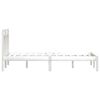 vidaXL Bed Frame without Mattress White Solid Wood 200x200 cm (810038+814115)