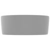 vidaXL Luxury Wash Basin Round Matt Light Grey 40x15 cm Ceramic
