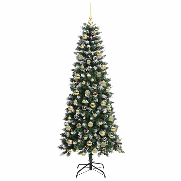 vidaXL Artificial Christmas Tree with 300 LEDs Green 76 x 76 x 180 cm