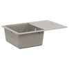 vidaXL Sink 80% Quartz and 20% Resin 670 x 460 mm Grey