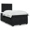 vidaXL Box Spring Bed with Mattress Black 120x190 cm Small Double Velvet