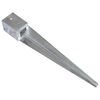 vidaXL Ground Spikes 2 pcs Silver 10x10x76 cm Galvanised Steel