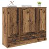 vidaXL Highboard with Drawer 3 pcs Old Wood Engineered Wood