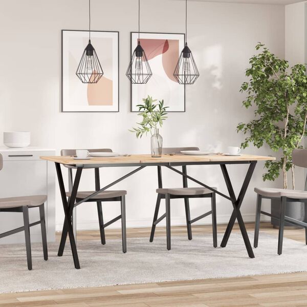 vidaXL Dining Table Legs X-Frame 140x60x73 cm Steel