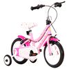 vidaXL Kids Bike 12 inch White and Pink