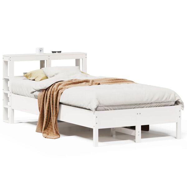 vidaXL Bed Frame without Mattress White 100x200 cm Solid Wood Pine
