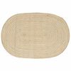 vidaXL Area Rugs Natural and White 122 x 183 cm Jute
