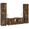 vidaXL Bathroom Furniture Set 5 pcs Smoked Oak 33 x 34.5 x 160 cm