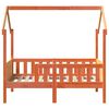 vidaXL Kids' House Bed Frame without Mattress Wax Brown 80x160 cm Pine