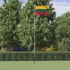 vidaXL Lithuania Flag and Pole 6.23 m Aluminium