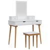 vidaXL Dressing Table Set FAUSKE 5 pcs White 100 x 50 x 143 cm