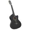 vidaXL Western Classical Cutaway Guitar with Equalizer 6 Strings Black