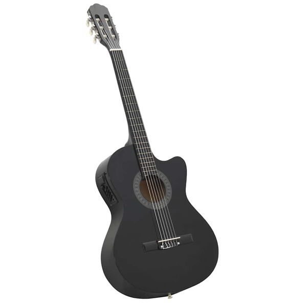 vidaXL Western Classical Cutaway Guitar with Equalizer 6 Strings Black