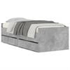 vidaXL Bed Frame with Drawers without Mattress Concrete Grey 100x200 cm