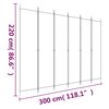 vidaXL 6-Panel Room Divider White 300x220 cm Fabric