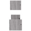 vidaXL Wall Shelves with Bars 2 pcs Grey Sonoma 60x16x14 cm