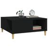 vidaXL Coffee Table Black 80x80x36.5 cm Engineered Wood