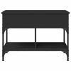 vidaXL Coffee Table Black 70x50x50 cm Engineered Wood and Metal