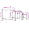 vidaXL Nesting Coffee Tables 3 pcs Smoked Oak Engineered Wood