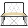 vidaXL Bed Frame without Mattress Grey Metal 90x200 cm