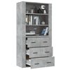 vidaXL Highboard Concrete Grey Engineered Wood