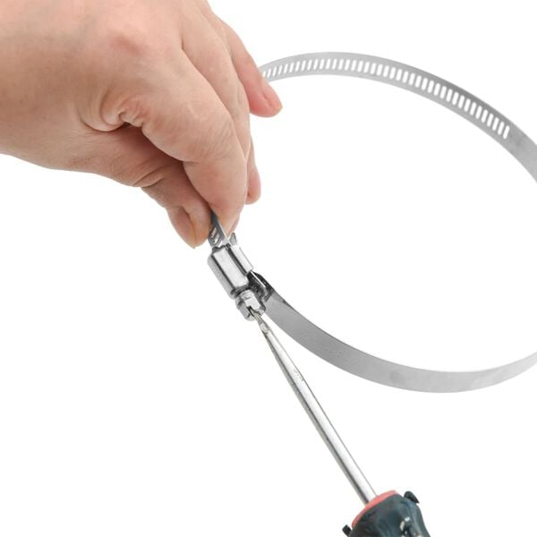 vidaXL Hose Clamps 6 pcs 91-140 mm 304 Stainless Steel