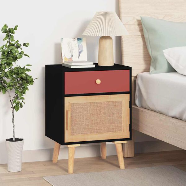 vidaXL Bedside Cabinets 2 pcs Black 40x30x55 cm Engineered Wood